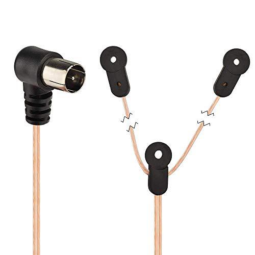 BTtime Fコネクター 75オーム Ohm T型/Y型 室内 ダイポール アンテナ 高性能 高感度 FMラジオアンテナ ステレオ レシーバー |  | 01