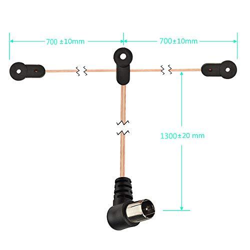 BTtime Fコネクター 75オーム Ohm T型/Y型 室内 ダイポール アンテナ 高性能 高感度 FMラジオアンテナ ステレオ レシーバー |  | 02