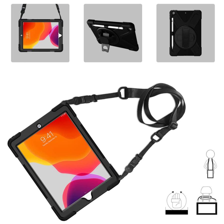 ProCase iPad 9/8/7 ショルダーケース 10.2”肩掛け式 耐衝撃カバー（2021 2020 2019 ペン収納 360°回転ス |  | 06