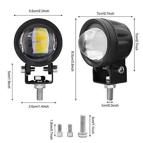 Aoling バイク フォグランプ、バイク フォグランプ LED カットライン、バイク サブライト、バイク ヘッドライト 補助灯、黄色 白色 2 |  | 04