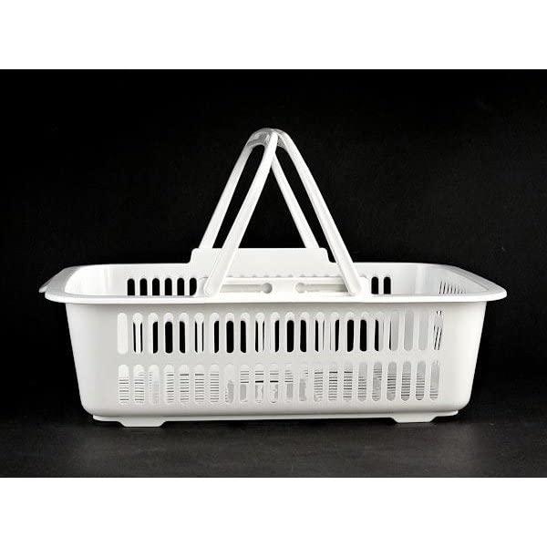 バスケット 持ち手付 ４４．５×３０×高さ１３．５ｃｍ ホワイト サンテール |  | 02