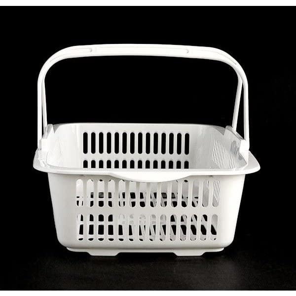 バスケット 持ち手付 ４４．５×３０×高さ１３．５ｃｍ ホワイト サンテール |  | 03