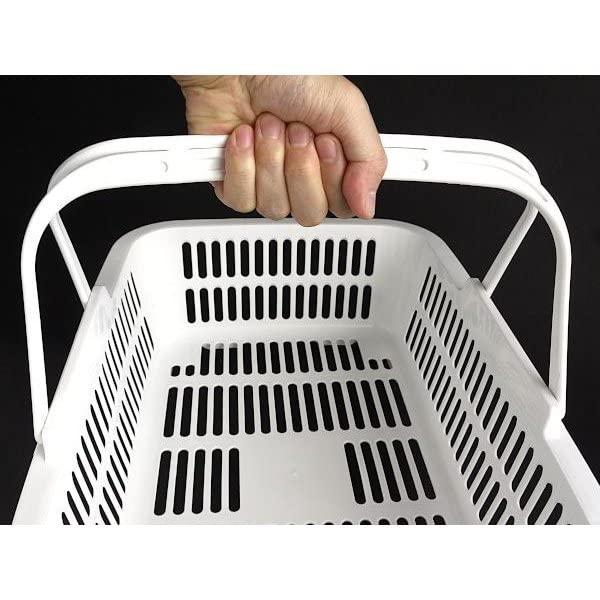 バスケット 持ち手付 ４４．５×３０×高さ１３．５ｃｍ ホワイト サンテール |  | 04