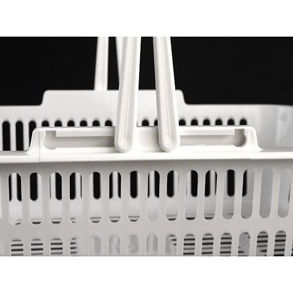 バスケット 持ち手付 ４４．５×３０×高さ１３．５ｃｍ ホワイト サンテール |  | 06