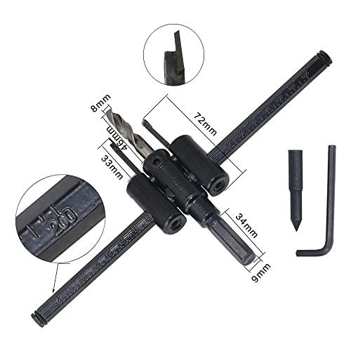 YFFSFDC 自由錐 自在錐 超硬合金 充電ドリル用 金属ウッドサークル穴のこぎりドリルビットカッター 調節可能 DIY工具 新建材 アクリル |  | 01