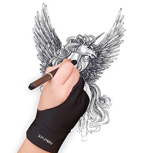 ２本指　両手用　手袋　デッサン　グローブ　デッサングローブ　タブレット　両手 XPPen 絵描き 手袋 Mサイズ 二本指 グローブ 両利き通用 防汚
