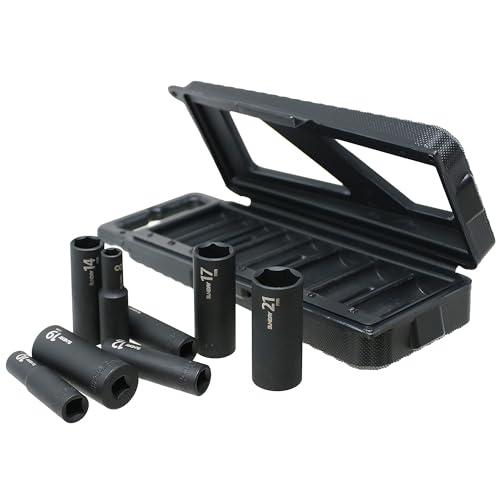 サンドリーSUNDRY ディープソケットセット 8本組 全長63mm 差込9.5mm角3/8inch 8/10/12/13/14/17/19/2 | 