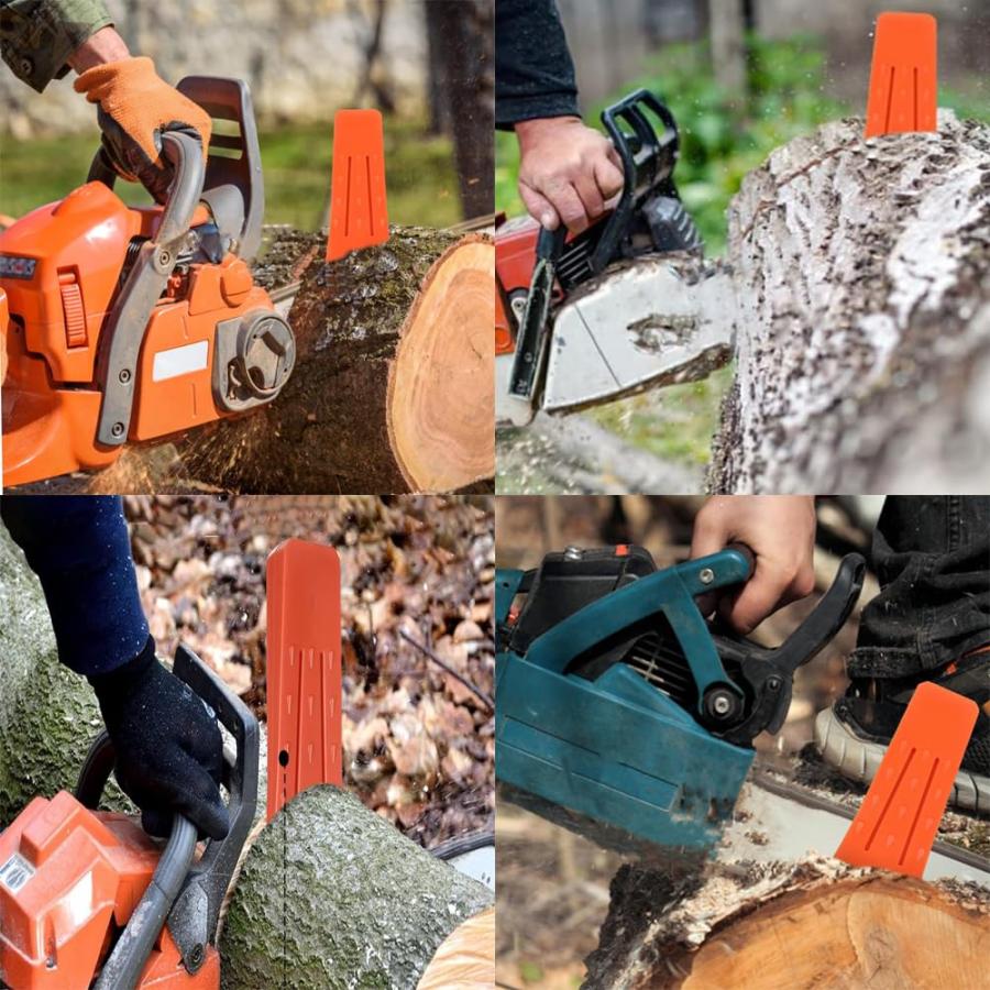 YIBOOOM 伐採用 クサビ 2個セット 薪割り用 くさび クサビ 長約15CM くさびプラスチックチェーンソーアクセサリオレンジ |  | 06