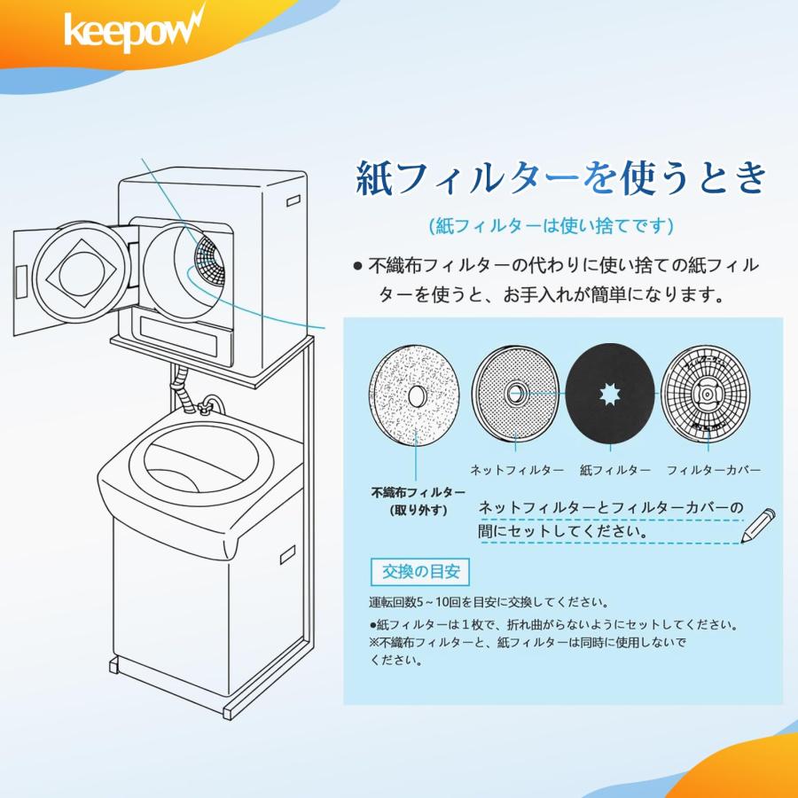 KEEPOW 100枚入 パナソニック衣類乾燥機用フィルター ANH3V-1600 ANH3V-1200対応 使い捨て紙フィルター panaso |  | 05