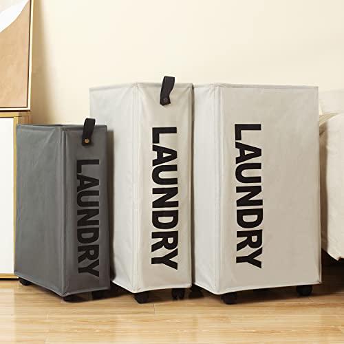 Caroeas 95L ベンティ ランドリーバスケット 大容量 ランドリーかご 洗濯かご 折りたたみ キャスター付き 撥水加工 ランドリー収納 |  | 05