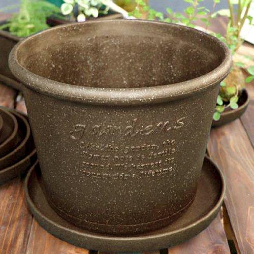 八幡化成Hachimankasei エコポット/植木鉢 浅型 8号 ナチュラル アーブルHachiman gardens:arbre |  | 02