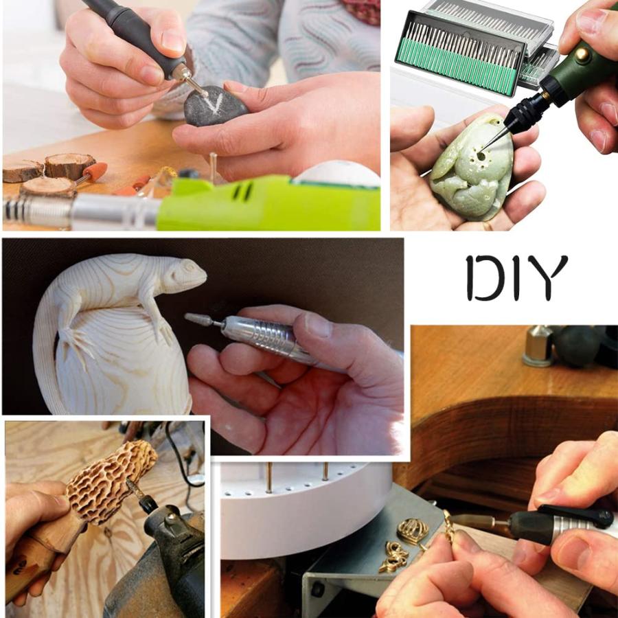 30本入り超硬バー ミニルータービット 研磨ビット ロータリーヤスリ ペンルーター 研磨針 ダイヤモンド研削棒 電動ドリルセット 切削 研磨 種 |  | 05