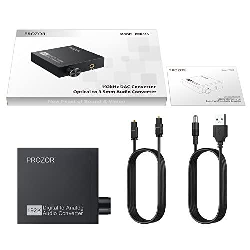 PROZOR 192kHz デジタル to アナログ 音声変換器 光デジタル to 3.5mm音声変換器 音量調整でき 音声アンプチップ搭載 T |  | 06