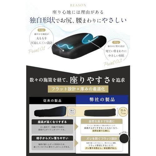 所ジョージの世田谷ベース掲載 椅子クッション フロアクッション チェアパッド 低反発 座布団 整体院院長との共同開発 ブラック ブラック |  | 03