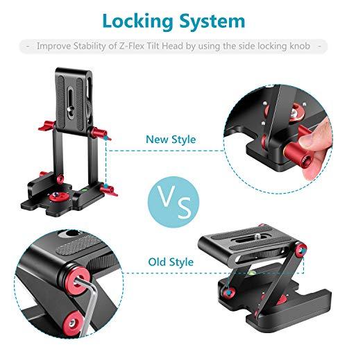 NEEWER アップグレードZ型フレックスチルトヘッド Zタイプ三脚ヘッド 4つの調整/固定ノブ クイックリリースプレートとスピリットレベル付き |  | 03