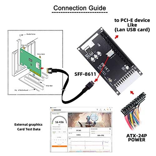 Cablecc 4x oculink sff-8612 sff-8611からPCie pci-express 16xアダプターとメインボードグラ |  | 04