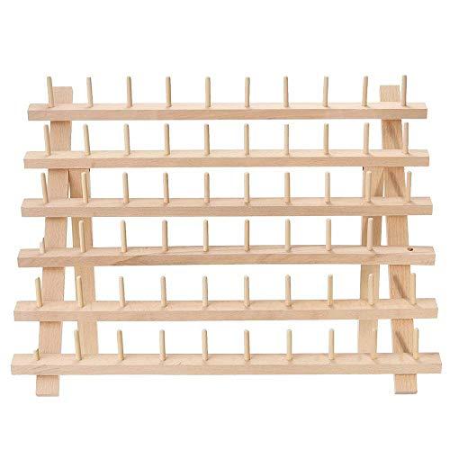 morytrade 糸巻ラック ミシン糸 刺繍糸 糸立て 台 木製 ラック 収納 スタンド 60本 | 