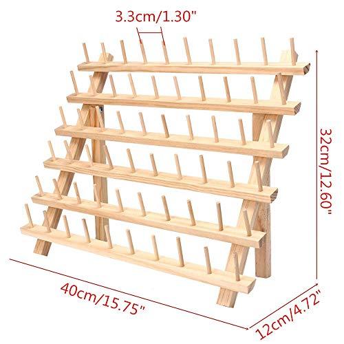 morytrade 糸巻ラック ミシン糸 刺繍糸 糸立て 台 木製 ラック 収納 スタンド 60本 |  | 05