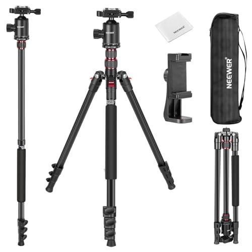 NEEWER カメラ三脚一脚 197cm ビデオ三脚 アルミ製 コンパクト 軽量 トラベルスタンド 旅行三脚 折りたたみ式 ポータブル 撮影用三 | 