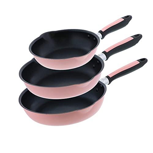 ベストコ フライパン 24cm ピンク 軽わざパン ふっ素樹脂加工 IH ガス火 オール熱源対応 両口 NQ-0092 カリーノ |  | 05