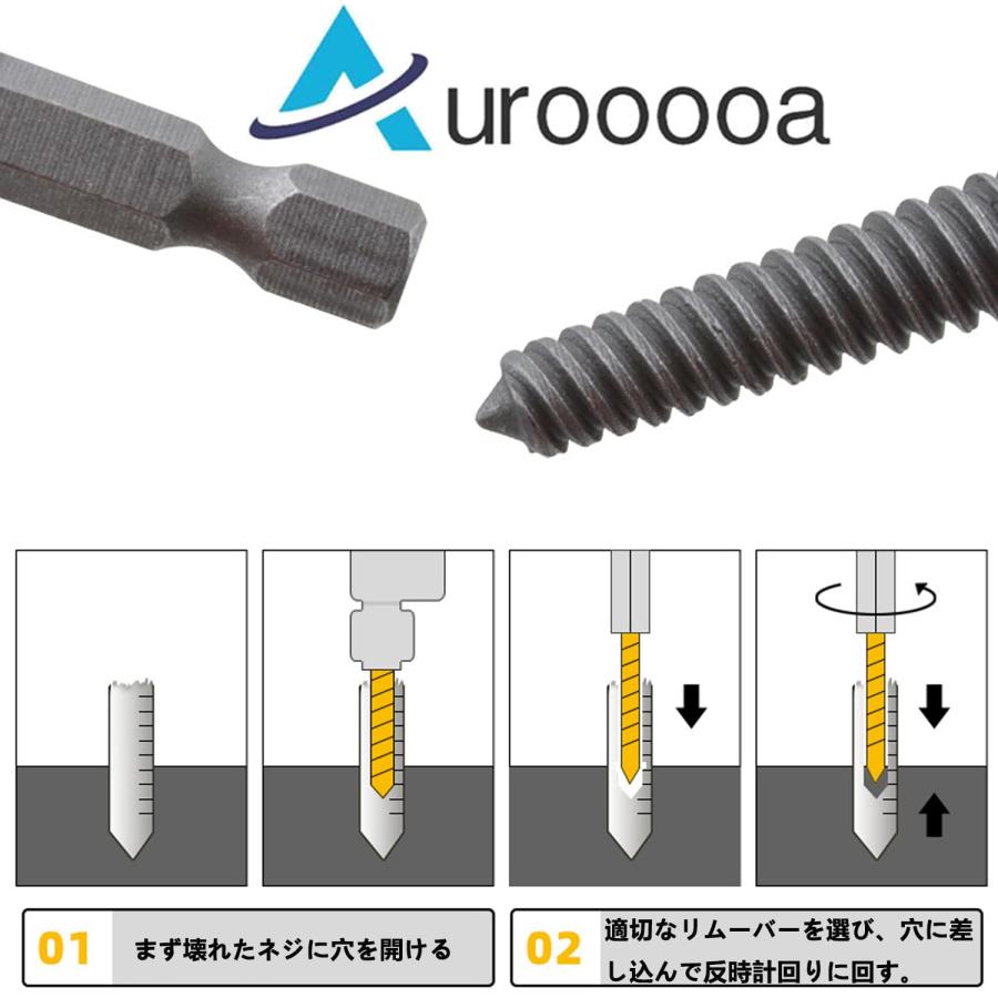 5本 ネジ山補修キット エキストラクター ネジザウルス 逆タップ 六角軸ネジ取りビット なめたネジはずしビット ネジ山 潰れた |  | 02