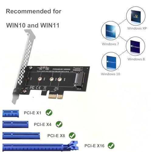 【互換品】 Mzhou M.2 NVMe SSD PCIe 3.0 x 1/x 4/x 8/x 16 変換アダプタカード-Key-M NGFFサポート |  | 03