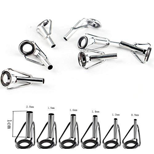 LNJLQW トップガイド ロッドガイド ステンレス 釣り竿 穂先 ロッドの修理 交換 釣竿 30点セット |  | 01