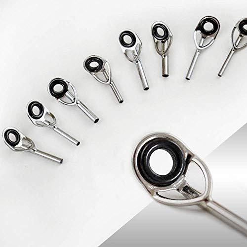 LNJLQW トップガイド ロッドガイド ステンレス 釣り竿 穂先 ロッドの修理 交換 釣竿 30点セット |  | 03