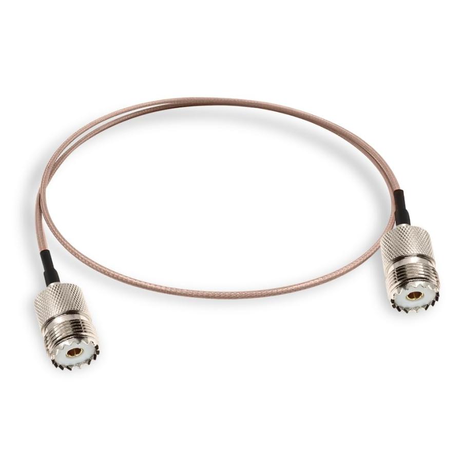 MJ-MJ 50cm テフロン同軸ケーブル ドア隙間 すり抜け 窓 サッシ 両端M型メス 中継ケーブル 1本入り | 