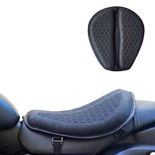 KIJIMATSU 改快適バイクシートクッション 蒸れにくい高通気性 薄型加工 滑りにくい裏面 ハニカム バイククッション バイクシートカバー | 