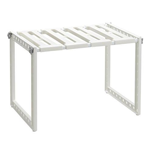 Belca 日本製 ランドリー収納 洗面下フリーラック 伸縮タイプ Sサイズ 幅33~50×奥行30.3×高さ30.7cm ホワイト SSR-S | 