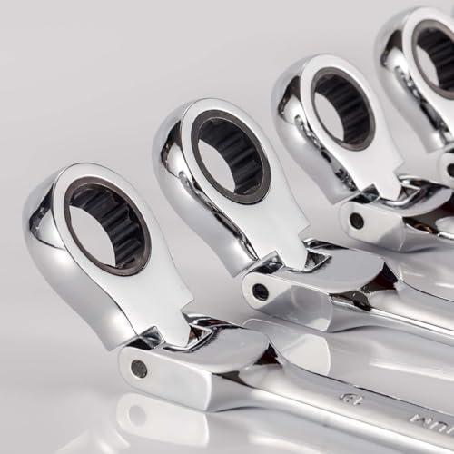 Korekaou フレックスラチェットレンチ 8/9/10/11/12/13/14/15/16/17/18/19mm 両用ヘッド 180°角度調 |  | 04