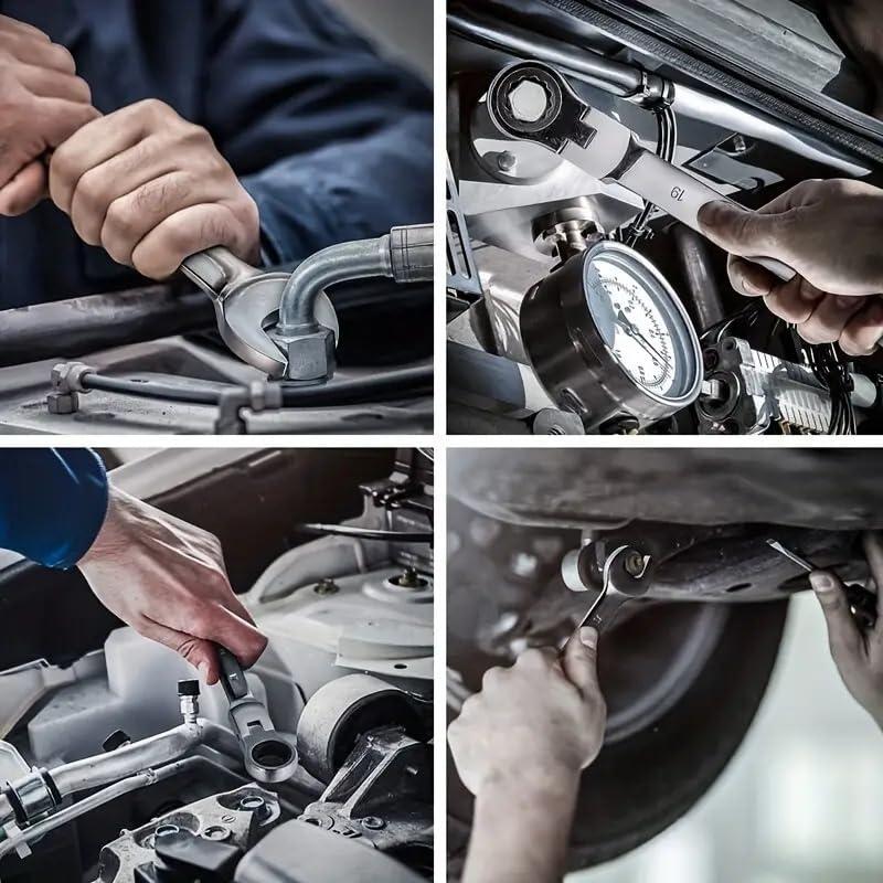 Korekaou フレックスラチェットレンチ 8/9/10/11/12/13/14/15/16/17/18/19mm 両用ヘッド 180°角度調 |  | 07