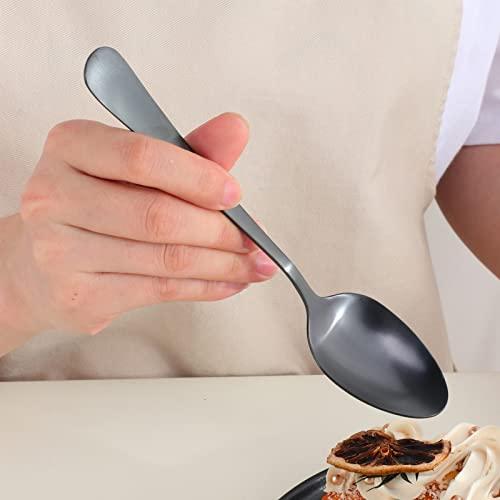 BISDARUN ディナースプーン ディナーフォーク 4本 2人用 18-0ステンレス つや消し サテン仕上げ 食洗器使用可 4色選択可能 ブラ |  | 05