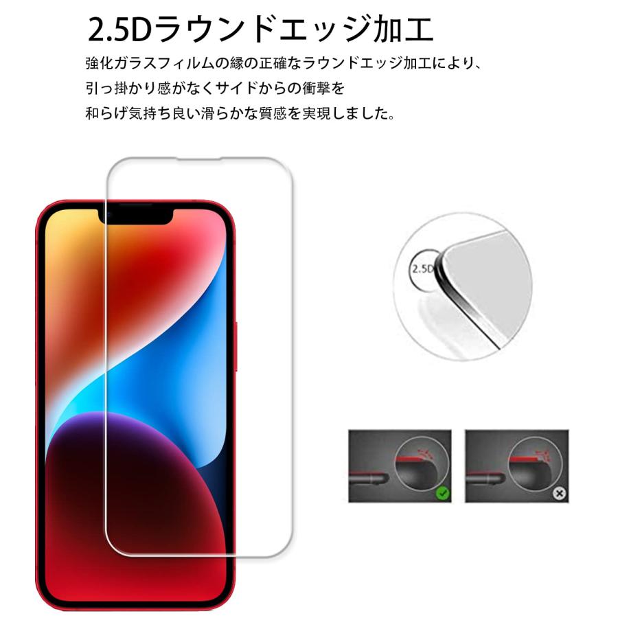 2+2枚セットKPNS 日本素材製 強化ガラス iphone14 用 ガラスフィルム カメラフィルム カバー 保護フィルム |  | 05