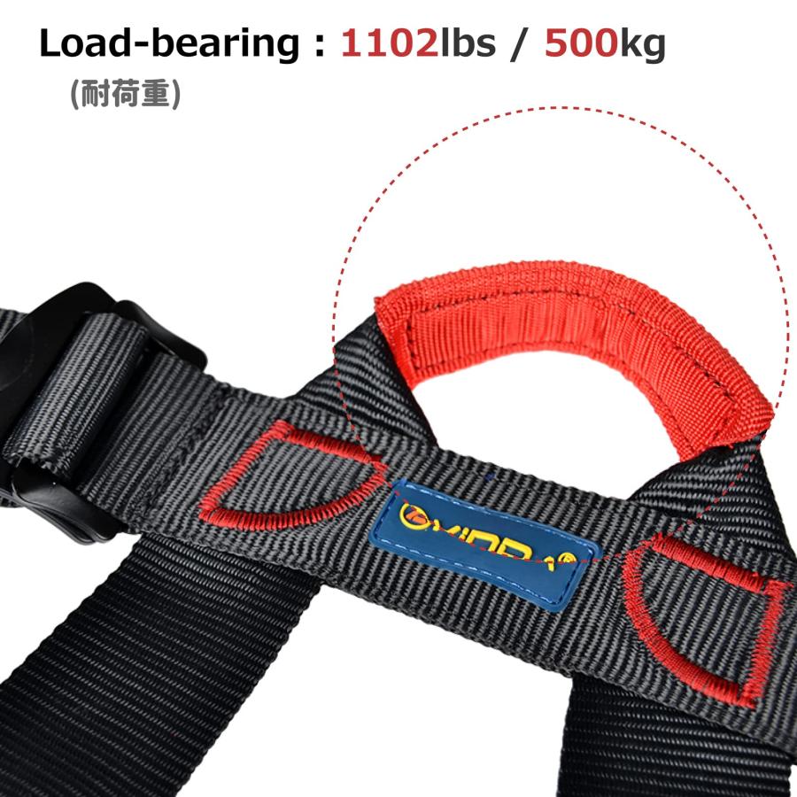 Azarxis クライミングハーネス 安全ハーネス ロッククライミング 登山安全ベルト 半身ハーネス ギアランク 高強度 調節可能 レスキュー |  | 02