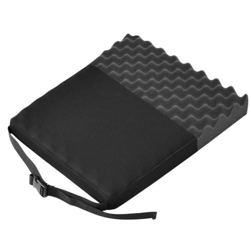 Shinnwa 高反発 座布団 クッション 椅子用 ゲーミング座布団 ゲーム座布団 波型構造 椅子 クッション ワンタッチベルト付き 滑り止め | 