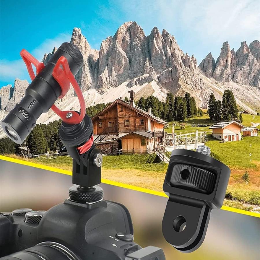 YFFSFDC 1/4 変換アダプター 1点セット アルミ変換アダプター 回転ネジ ミニ三脚マウント トライポッドアダプター GoPro用GP規 |  | 05