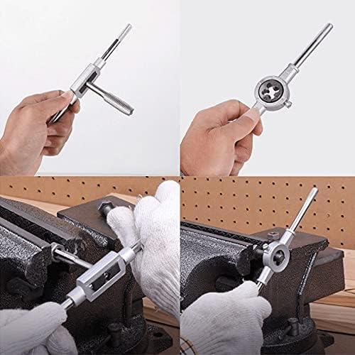 タップセット ダイスセット タップダイスセット ネジ山修正 ネジ穴 ボルト 修復 調整可能なタップレンチ M3、M4、M5、M6、M8、M10、 |  | 01