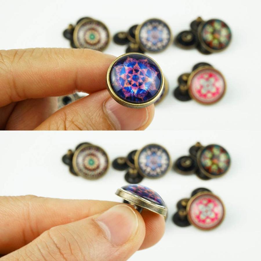 バネホック 飾りボタン 16mm 633型 レザークラフト ハンドメイド Aセット・12個 |  | 03