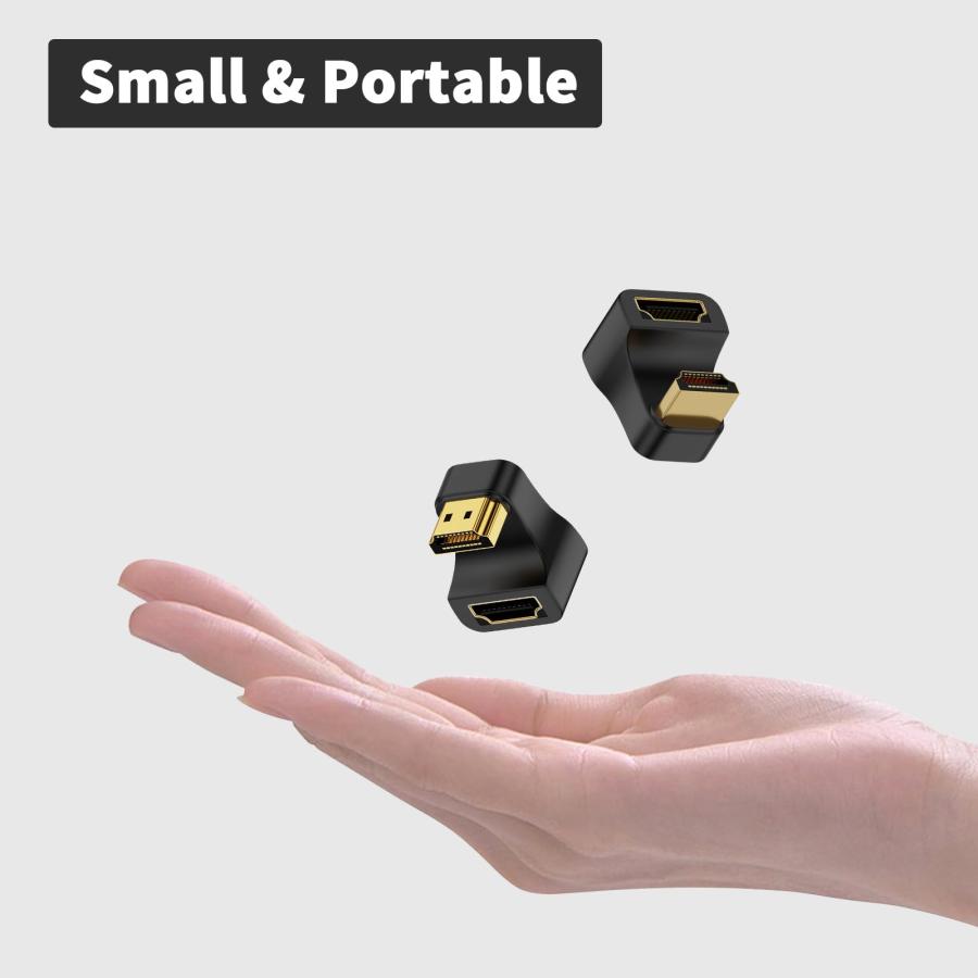Duttek 8K HDMI U字アダプター、48Gbps HDMI 2.1 U型アダプター、180度HDMIオスメスアダプター、LEDインジケ |  | 06