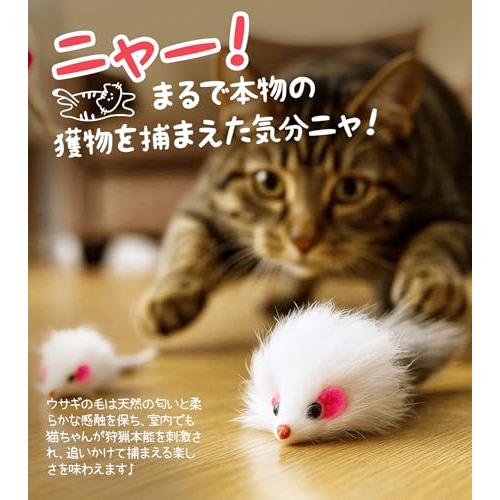 HOLYCAT 猫 おもちゃ ネズミ 猫のおもちゃ ねずみ シャカシャカ 天然 無着色 天然ラビットファー ウサギ毛 滅菌済み ふわふわ柔らか |  | 02
