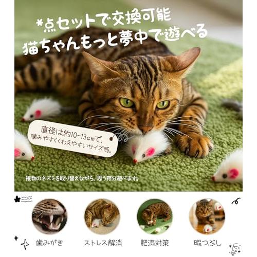 HOLYCAT 猫 おもちゃ ネズミ 猫のおもちゃ ねずみ シャカシャカ 天然 無着色 天然ラビットファー ウサギ毛 滅菌済み ふわふわ柔らか |  | 06