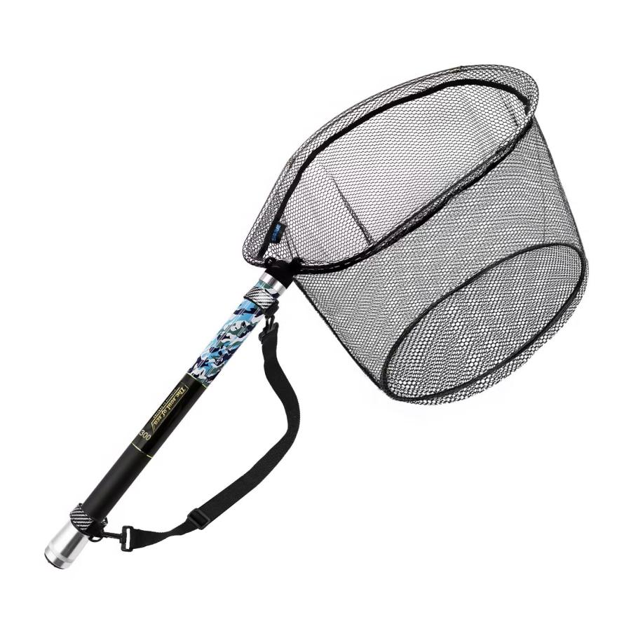 サンライクSANLIKE タモ網 玉網 ９段階 伸縮 カーボン製 小継玉の柄 超軽量 釣りタモ タもアミ ランディングネット 磯玉セット 4つ折 | 