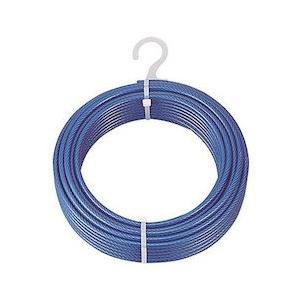 TRUSCOトラスコ メッキ付ワイヤロープ PVC被覆タイプ Φ46mm×50m CWP-4S50 | 