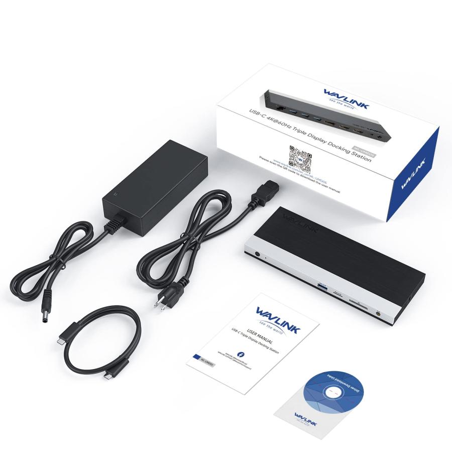 WAVLINK USB-C 4K ドッキングステーション 85W出力 Power Delivery