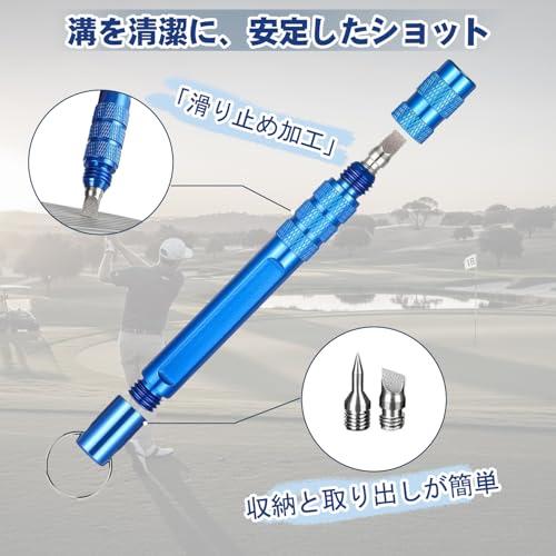 ゴルフ 溝削り クラブシャープナー ビット3本付き ゴルフクラブ 手入れツール アイアン ウェッジ対応 グルーブクリーナー チップ収納式 携帯便 |  | 02