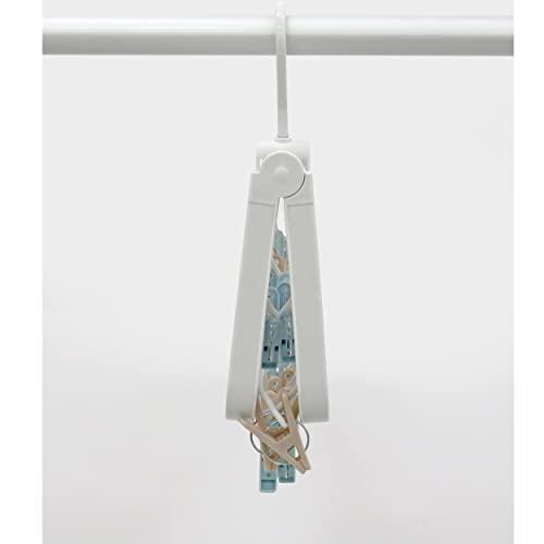 東和産業 洗濯 ハンガー 物干し ラテリア 小物干しハンガー 24ピンチ ホワイト ラテカラー くすみカラー 可愛い 洗濯バサミを交換できる 外 |  | 04