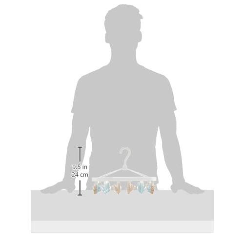 東和産業 洗濯 ハンガー 物干し ラテリア 小物干しハンガー 24ピンチ ホワイト ラテカラー くすみカラー 可愛い 洗濯バサミを交換できる 外 |  | 08
