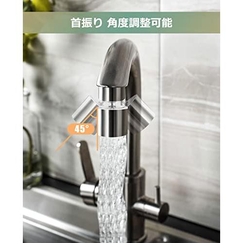 Raonlla 首振り 流し切替シャワー 外ネジ式 キッチン 蛇口シャワー 節水 雄ネジ 24mm |  | 01